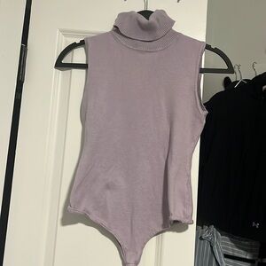 Purple Turtle Neck Bodysuit